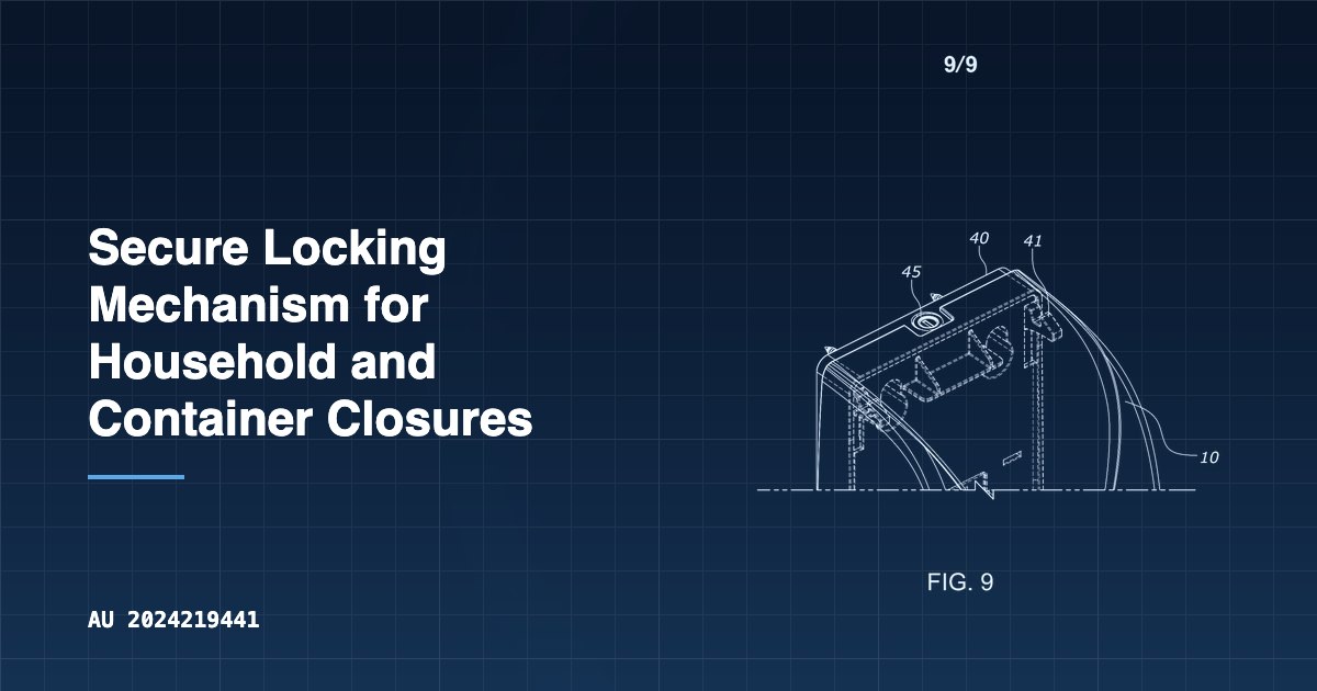 Secure Closures Secure Locking Mechanism for Household and Container Closures | Patent ...