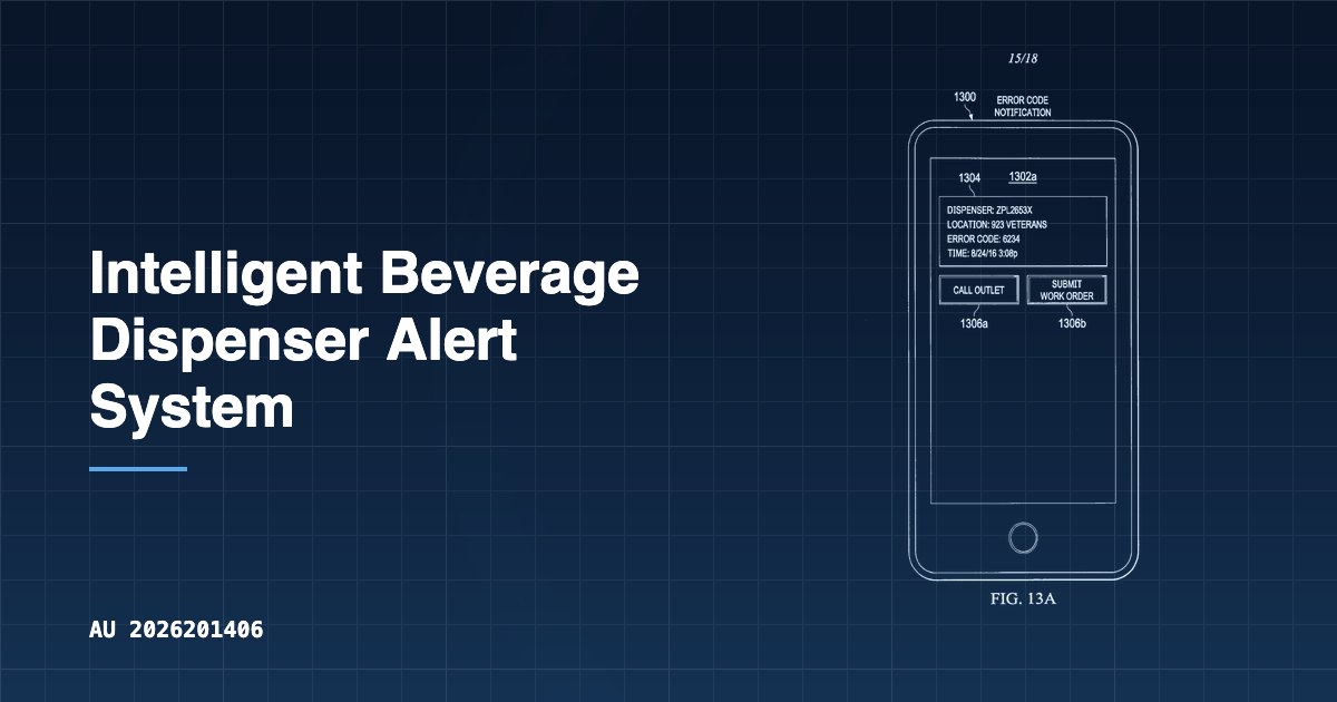 Intelligent Beverage Dispenser Alert System | Patent Applications Open ...